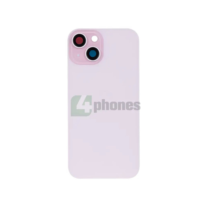 For Apple iPhone 15 Plus Back Glass Without NFC Enlarged Camera Frame Pink Compatible Back covers