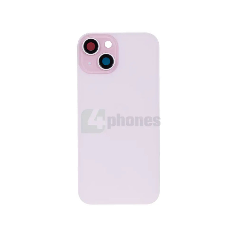 For Apple iPhone 15 Plus Back Glass Without NFC Enlarged Camera Frame Pink Compatible Back covers