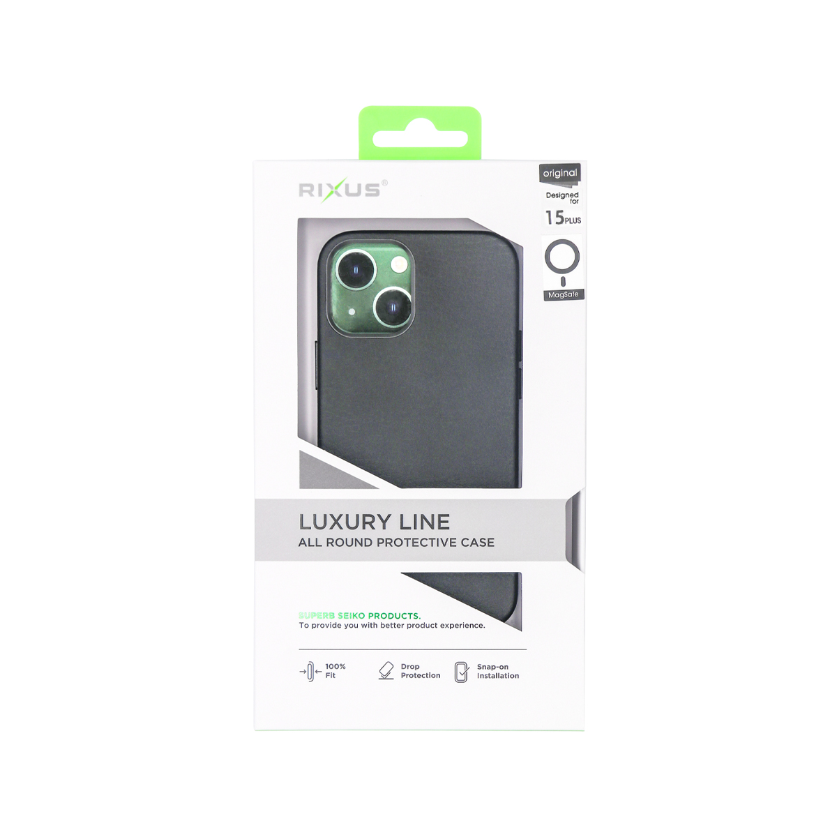 Rixus Classic 02 Tasche mit MagSafe For Apple iPhone 15 Plus Schwarz