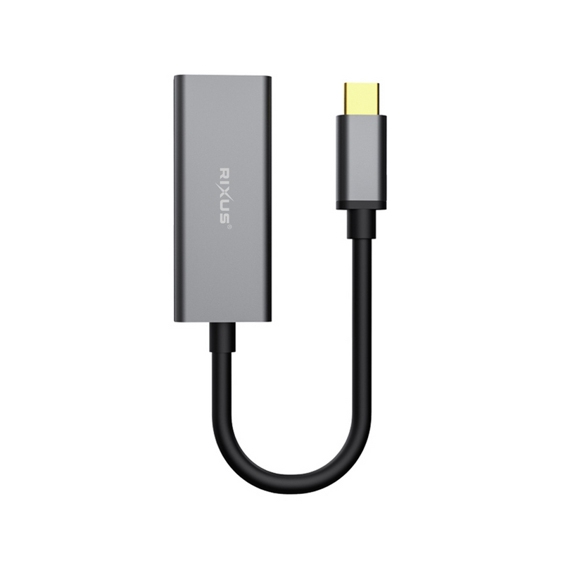 Rixus RXEA01 USB-C zu 1000M Karte RJ45 Gigabit Antriebslos Grau