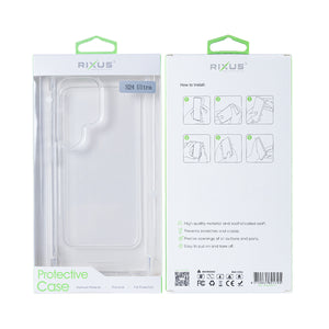 Rixus Anti-Burst Gehäuse für Samsung Galaxy S24 Ultra 5G Transparent