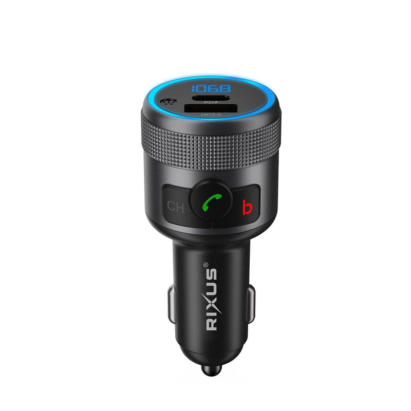 Rixus RXBT26 Auto FM Bluetooth Transmitter Schwarz