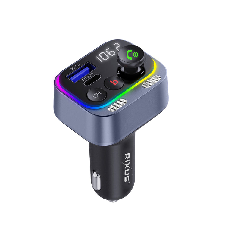 Rixus RXBT21 Auto FM Bluetooth Transmitter Schwarz