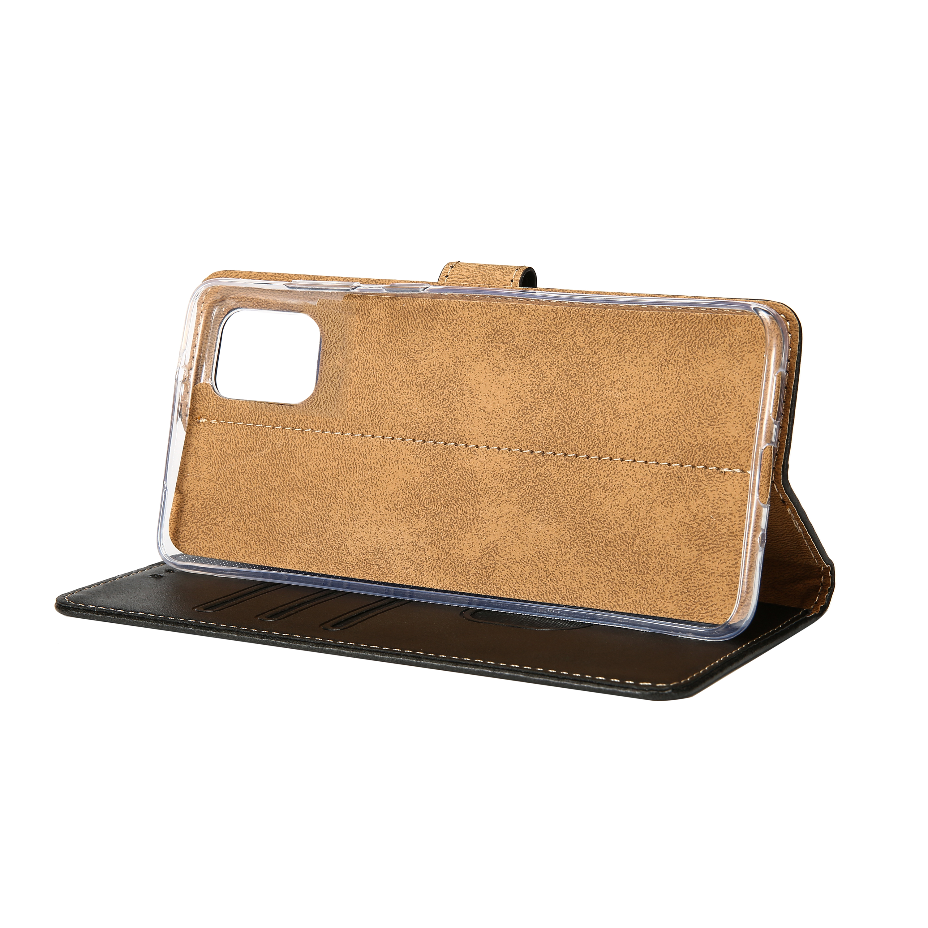 Rixus Bücherregal für Samsung Galaxy A03 Schwarz