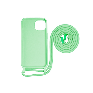 Rixus TPU Halskette Cord Abdeckung For Apple iPhone 15 Matcha