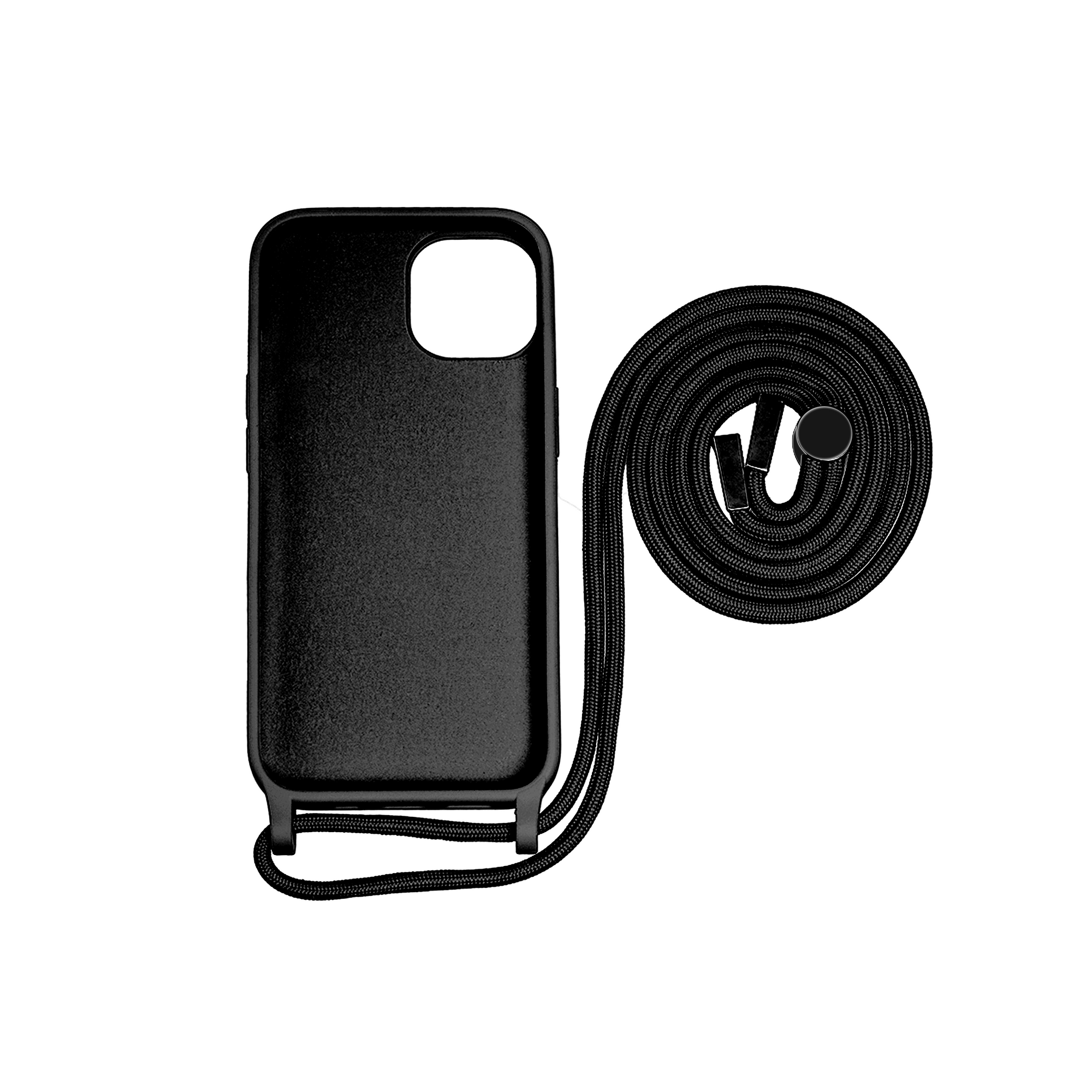 Rixus TPU Halskette Cord Abdeckung For Apple iPhone 15 Pro Schwarz