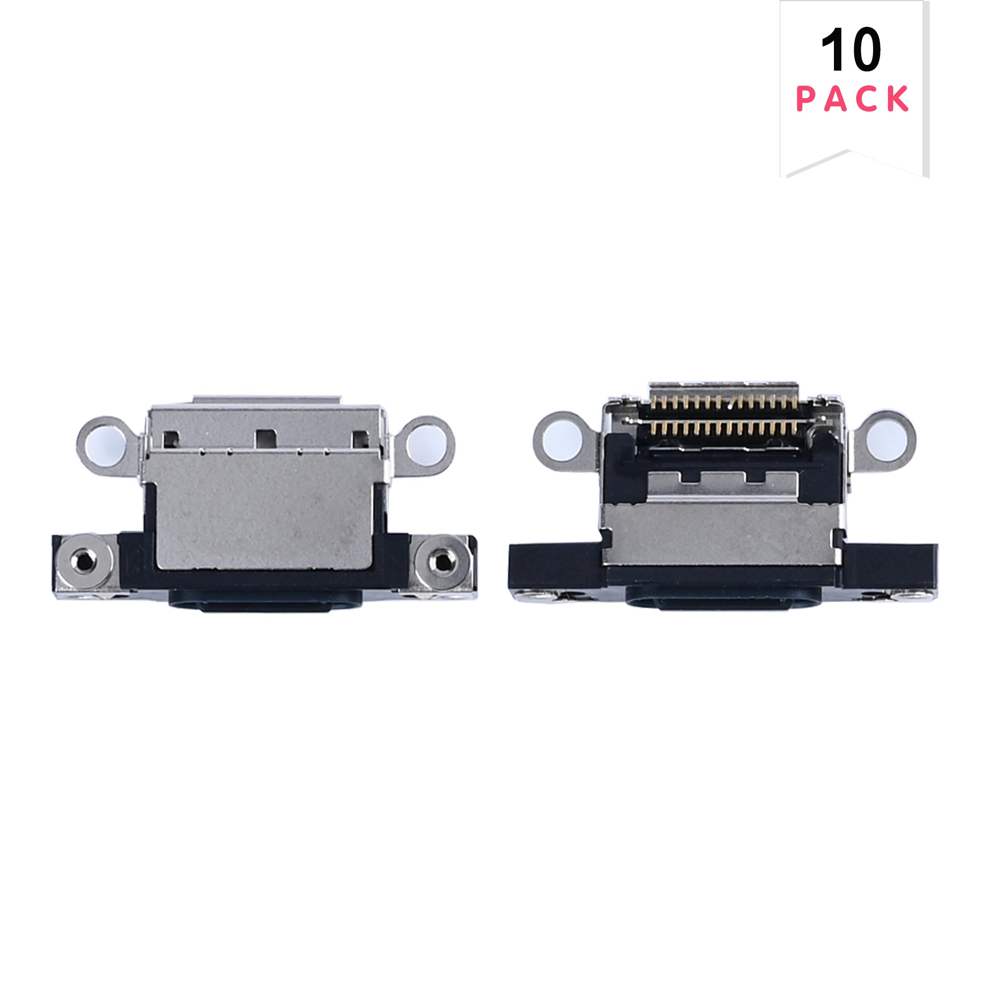 For Apple iPhone 16, 16 Plus System-Ladeanschluss Schwarz (10 Stk.)