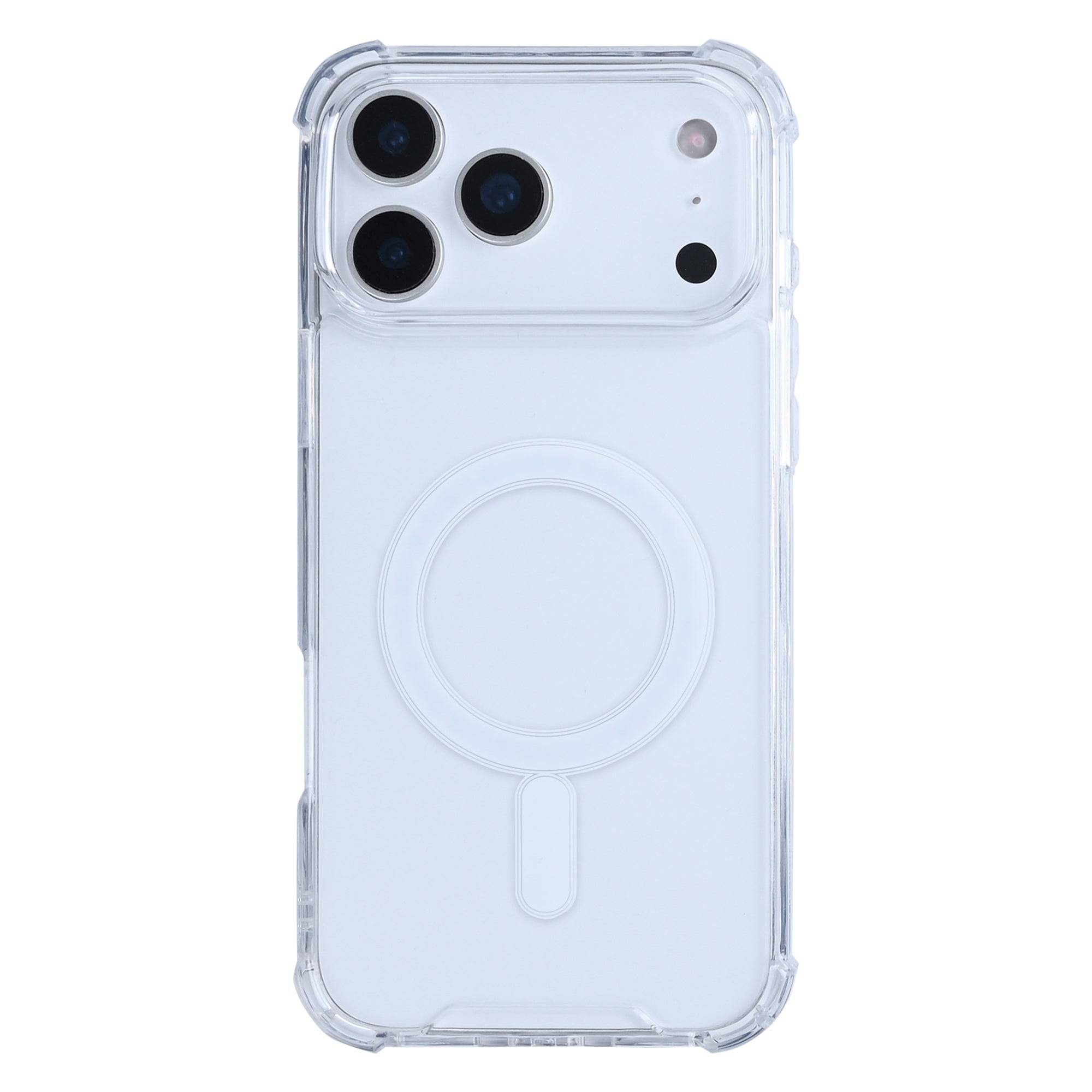 Rixus Anti-Burst Case With MagSafe Compatible For Apple iPhone 17 Pro Transparent