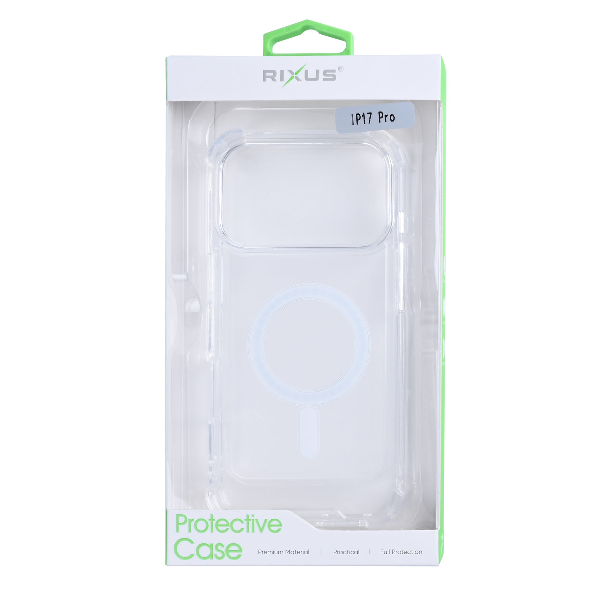Rixus Anti-Burst Case With MagSafe Compatible For Apple iPhone 17 Pro Transparent