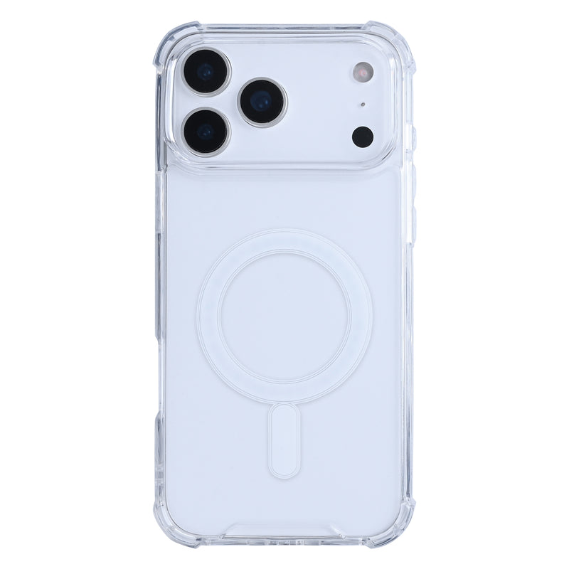 Rixus Anti-Burst Case With MagSafe Compatible For Apple iPhone 17 Pro Max Transparent