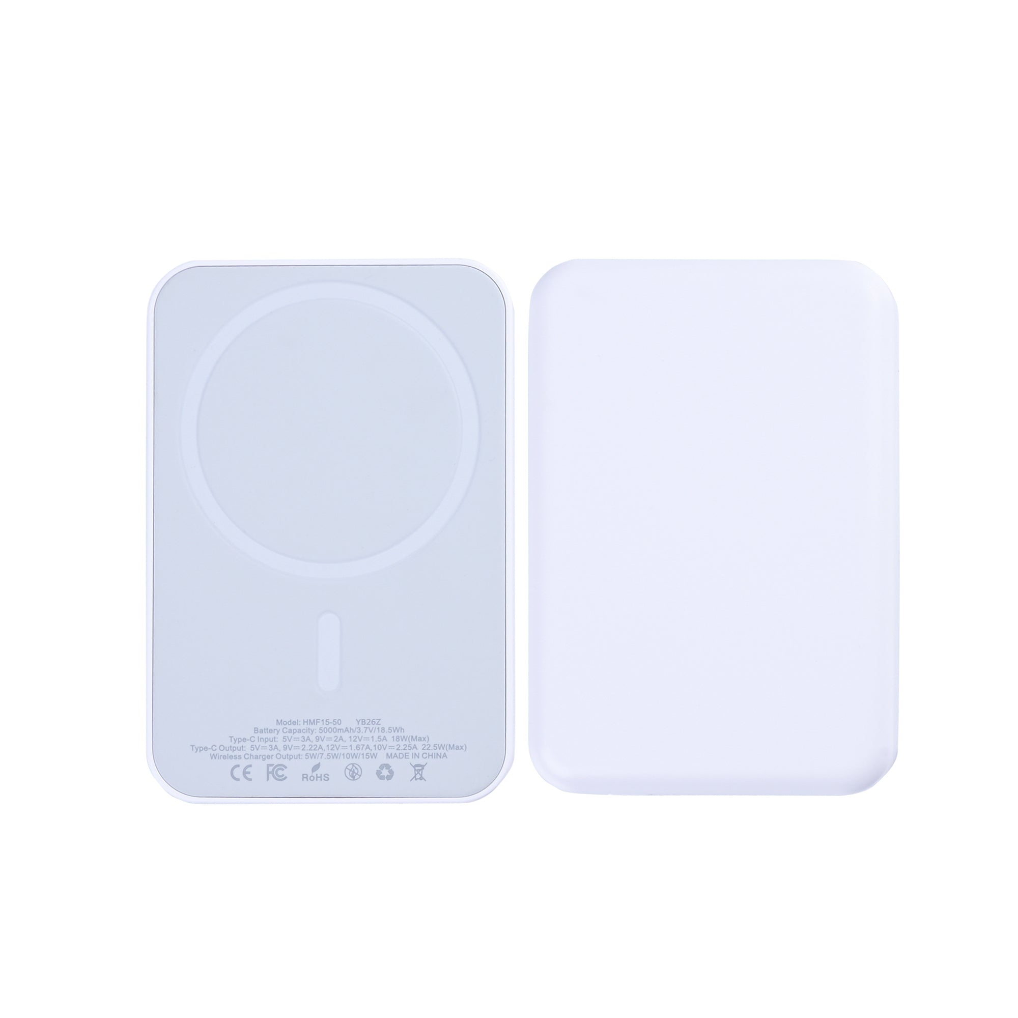 For Apple 12, 13, 14, 15, 16, 17 Serie Akku-Pack Magnetisches Laden 15 W 5000 mAh Weiß