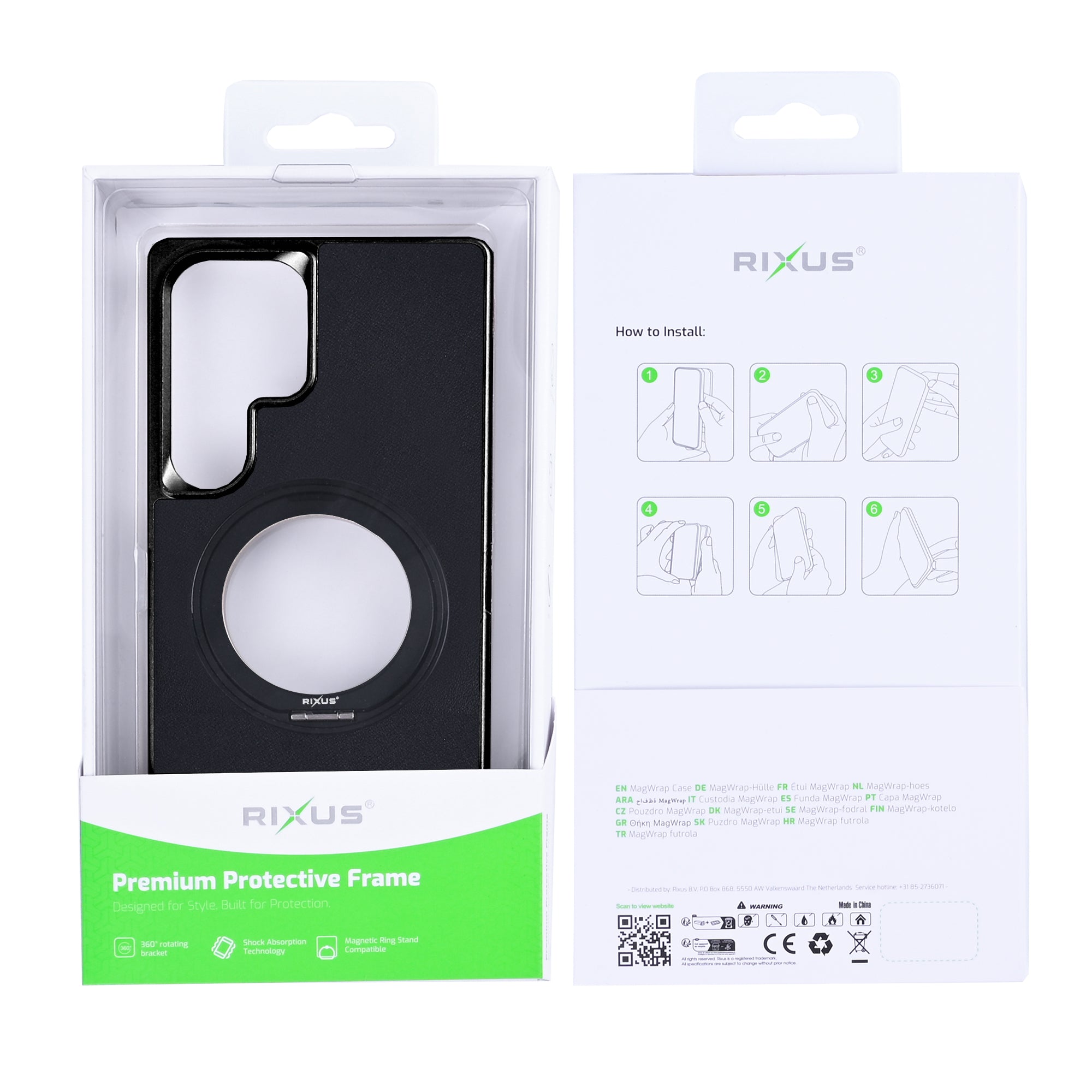 Rixus MagWrap Case For Samsung Galaxy S25 Ultra Black