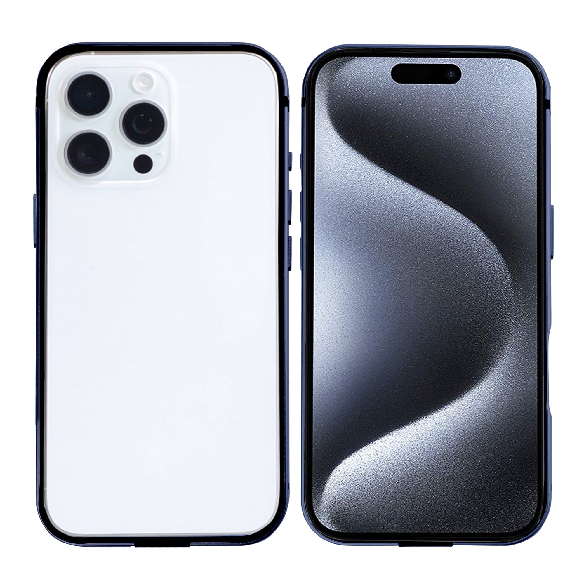 Rixus Crash Guard Case For Apple iPhone 15 Pro Max Blue Titanium