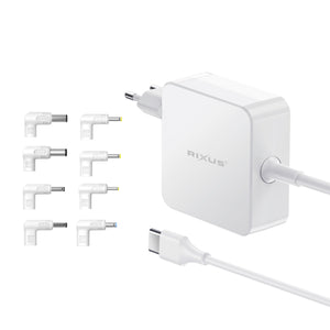 Rixus RXLC93 Universal-Laptop-Ladegerät 100 W, 8 Anschlüsse, weiß