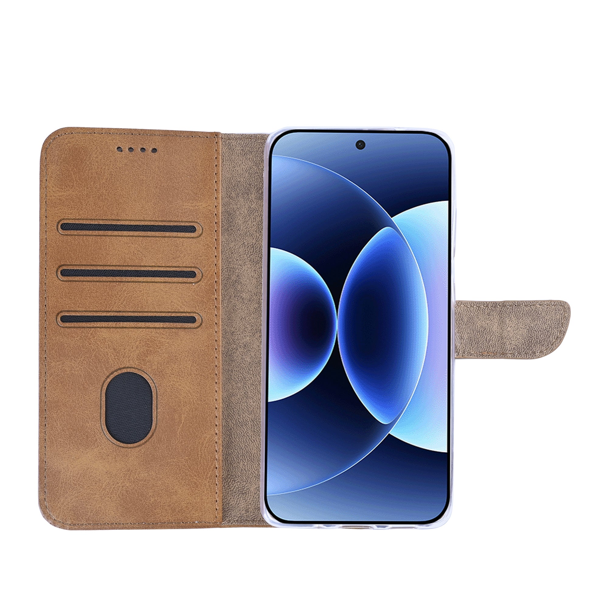 Rixus Bücherregal für Xiaomi 17 Pro Max Hellbraun