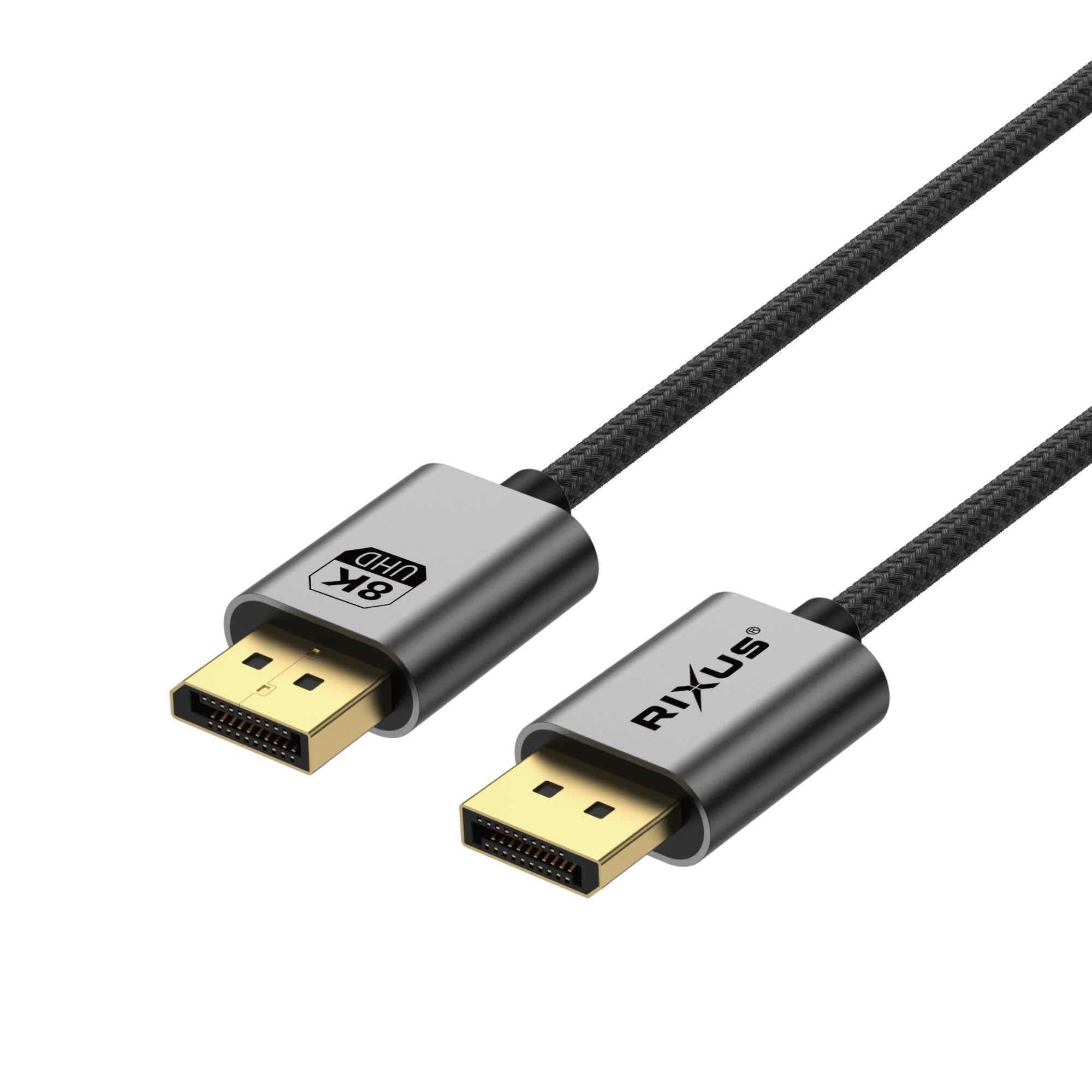 Rixus RXDP15 Display Port Cable 8K 5m Space Grey
