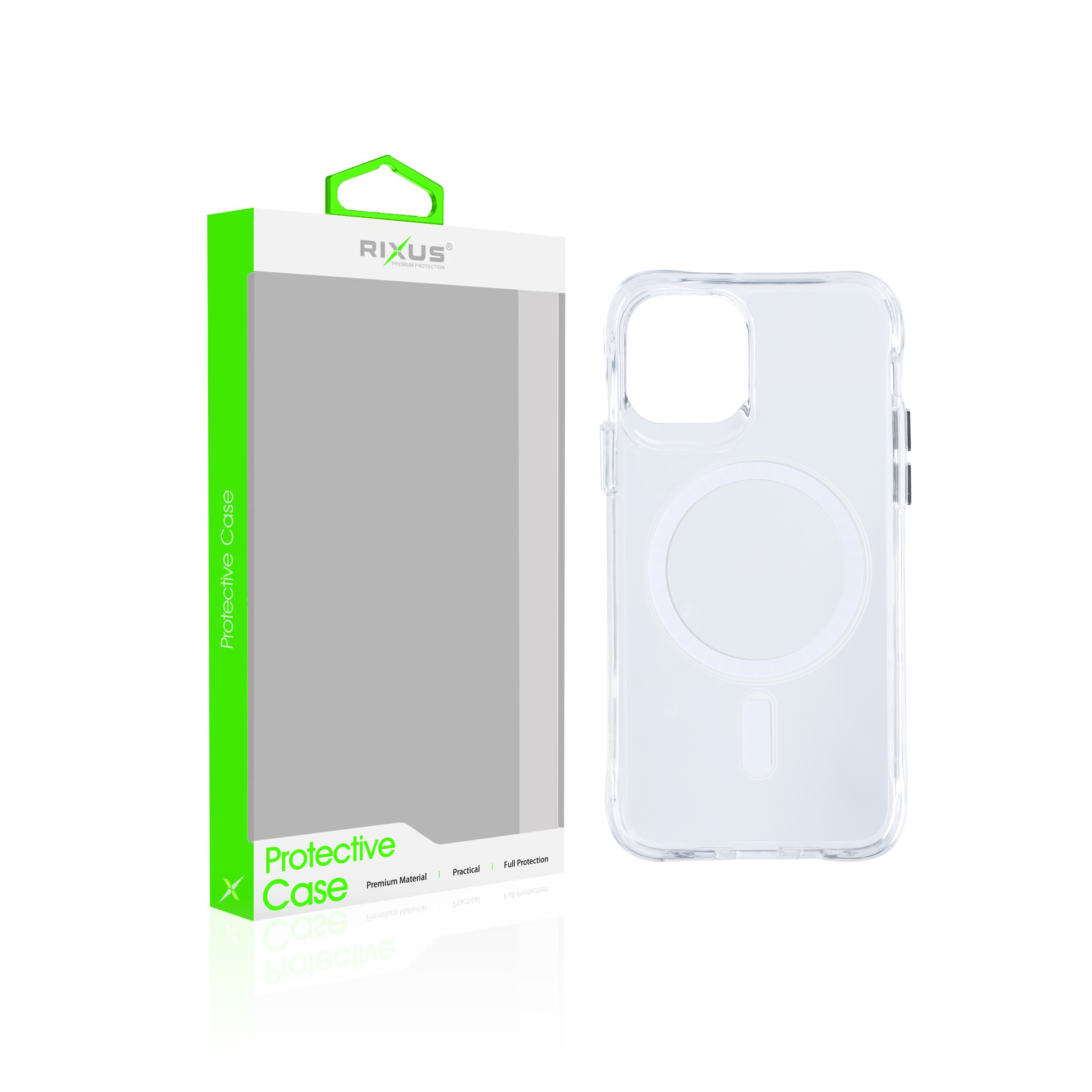 Rixus Anti Shock Case TPU With MagSafe Compatible For Apple iPhone 11 Pro Transparent
