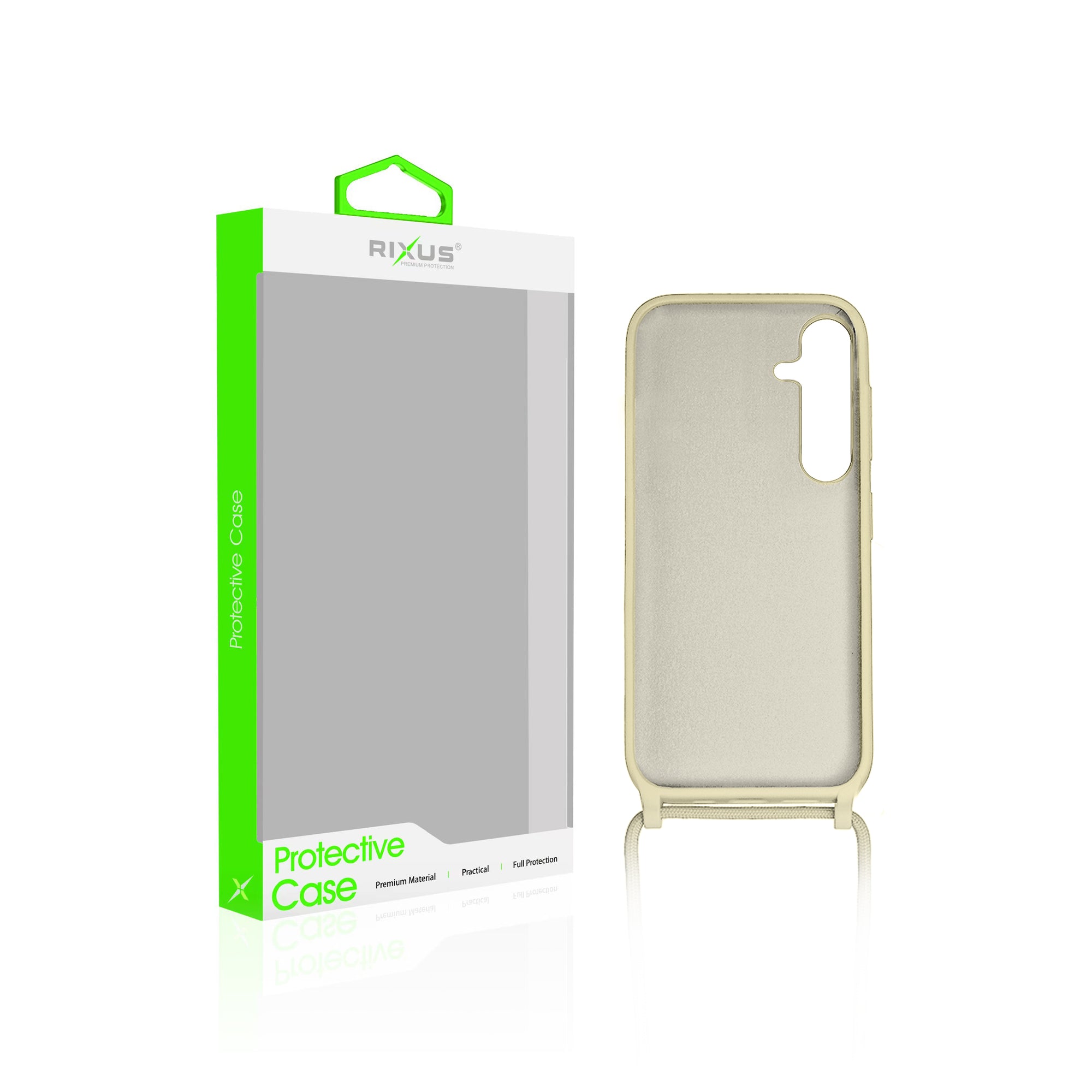 Rixus TPU Halskette Cord Abdeckung für Samsung Galaxy A15 5G Gold