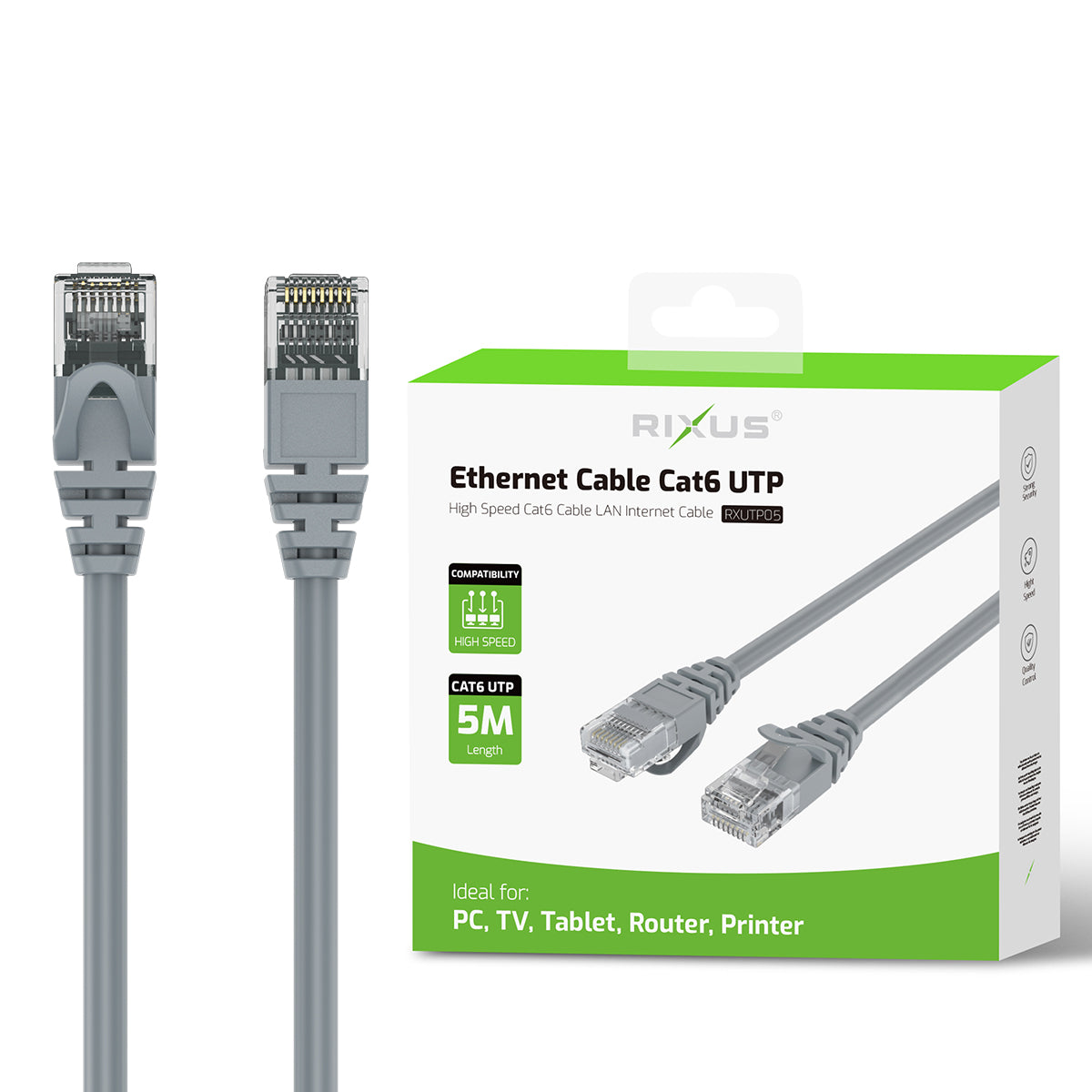 Rixus RXUTP05 Ethernet Kabel Kat. 6 UTP 5m