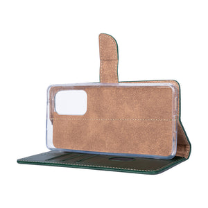 Rixus Bücherregal für Samsung Galaxy A53 5G Dunkelgrün