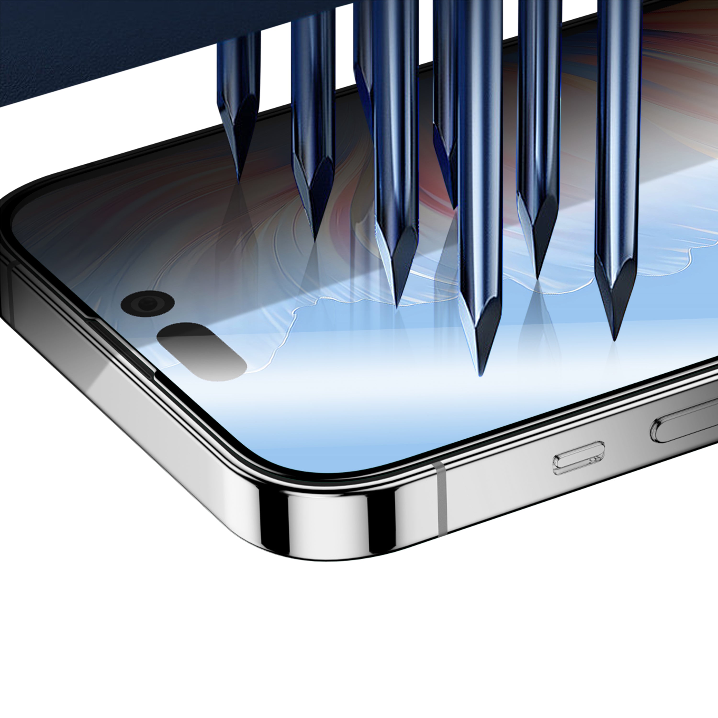 Rixus Clear HD Full Curved Edge gehärtetes Glas For Apple iPhone 16