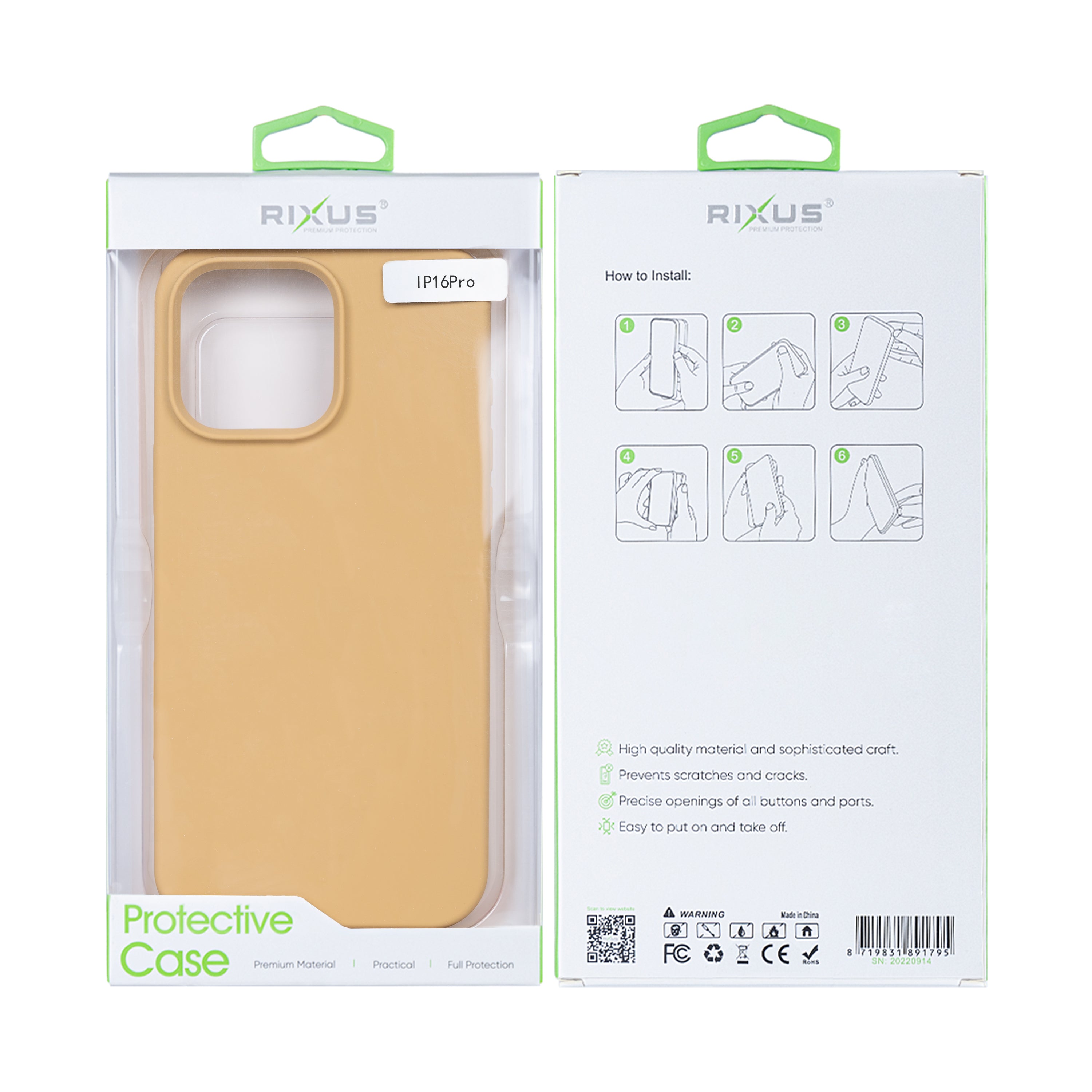 Rixus Soft TPU Telefon Fall For Apple iPhone 16 Pro Gold