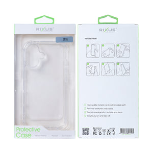 Rixus Anti-Burst Hülle For Apple iPhone 16 Transparent