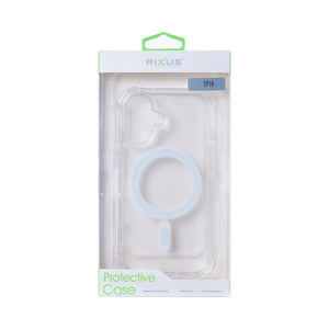 Rixus Anti-Burst Tasche mit MagSafe For Apple iPhone 16 Transparent
