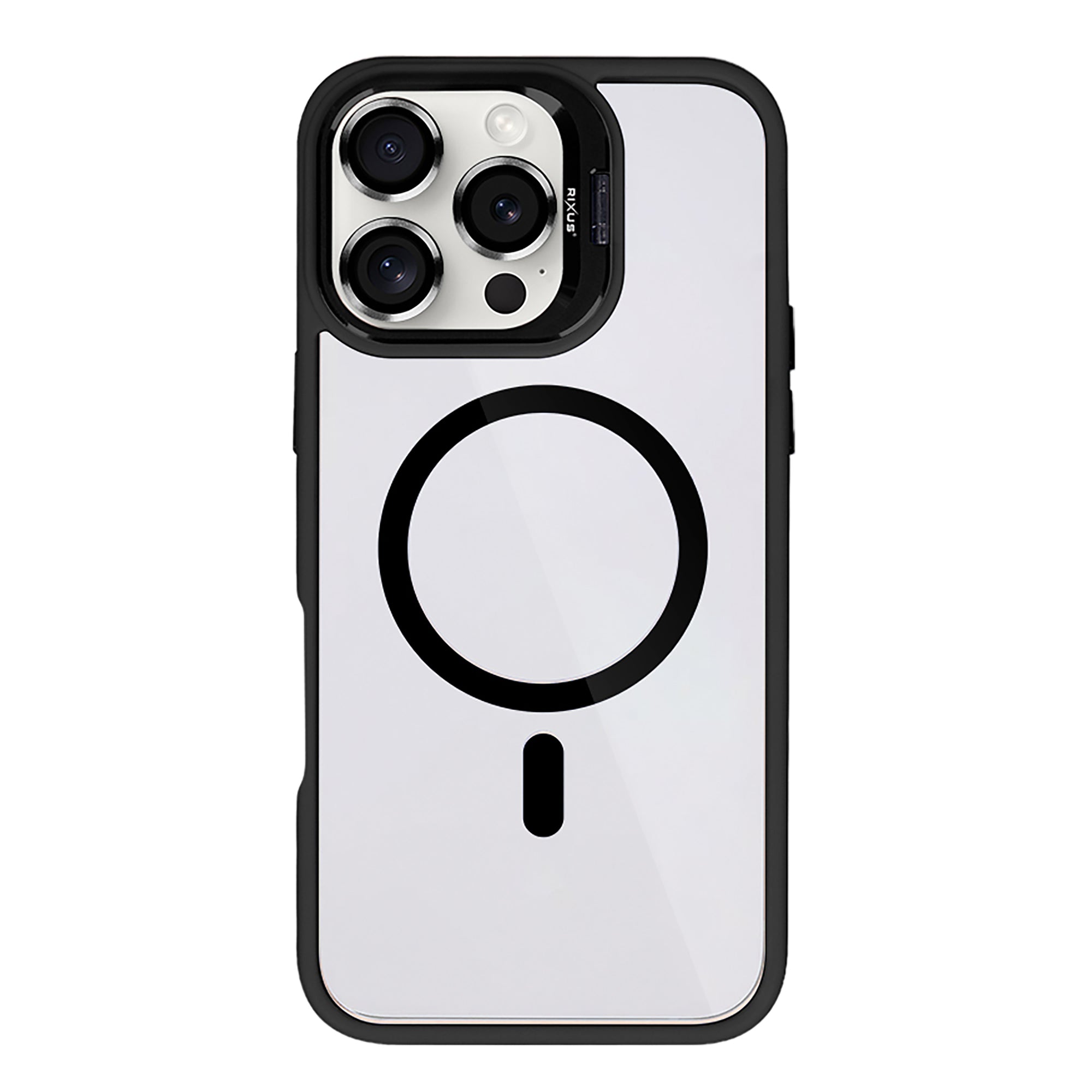 Rixus Classic 03 Case With MagSafe Compatible For Apple iPhone 16 Pro Black