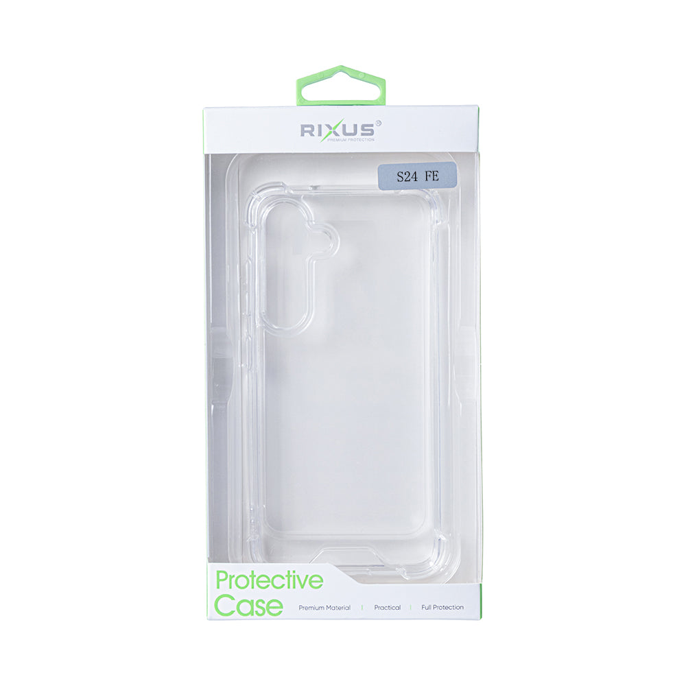 Rixus Anti-Burst Gehäuse für Samsung Galaxy S24 FE Transparent