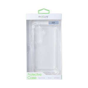 Rixus Anti-Burst Gehäuse für Samsung Galaxy S25 Transparent
