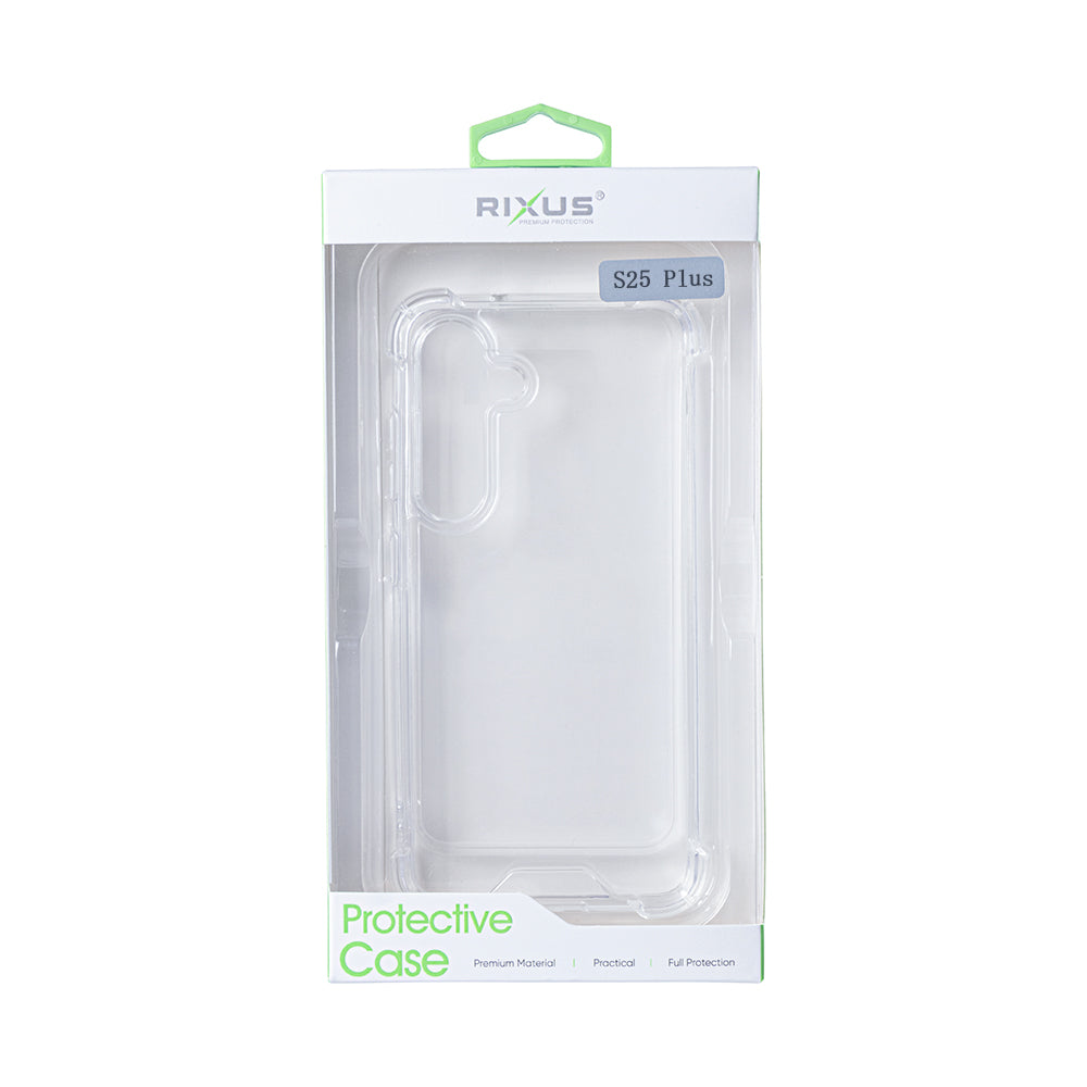 Rixus Anti-Burst Gehäuse für Samsung Galaxy S25 Plus Transparent