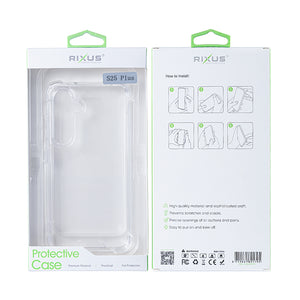 Rixus Anti-Burst Gehäuse für Samsung Galaxy S25 Plus Transparent