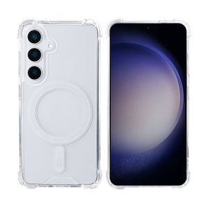 Rixus Anti-Burst Gehäuse mit MagSafe für Samsung Galaxy S25 Transparent