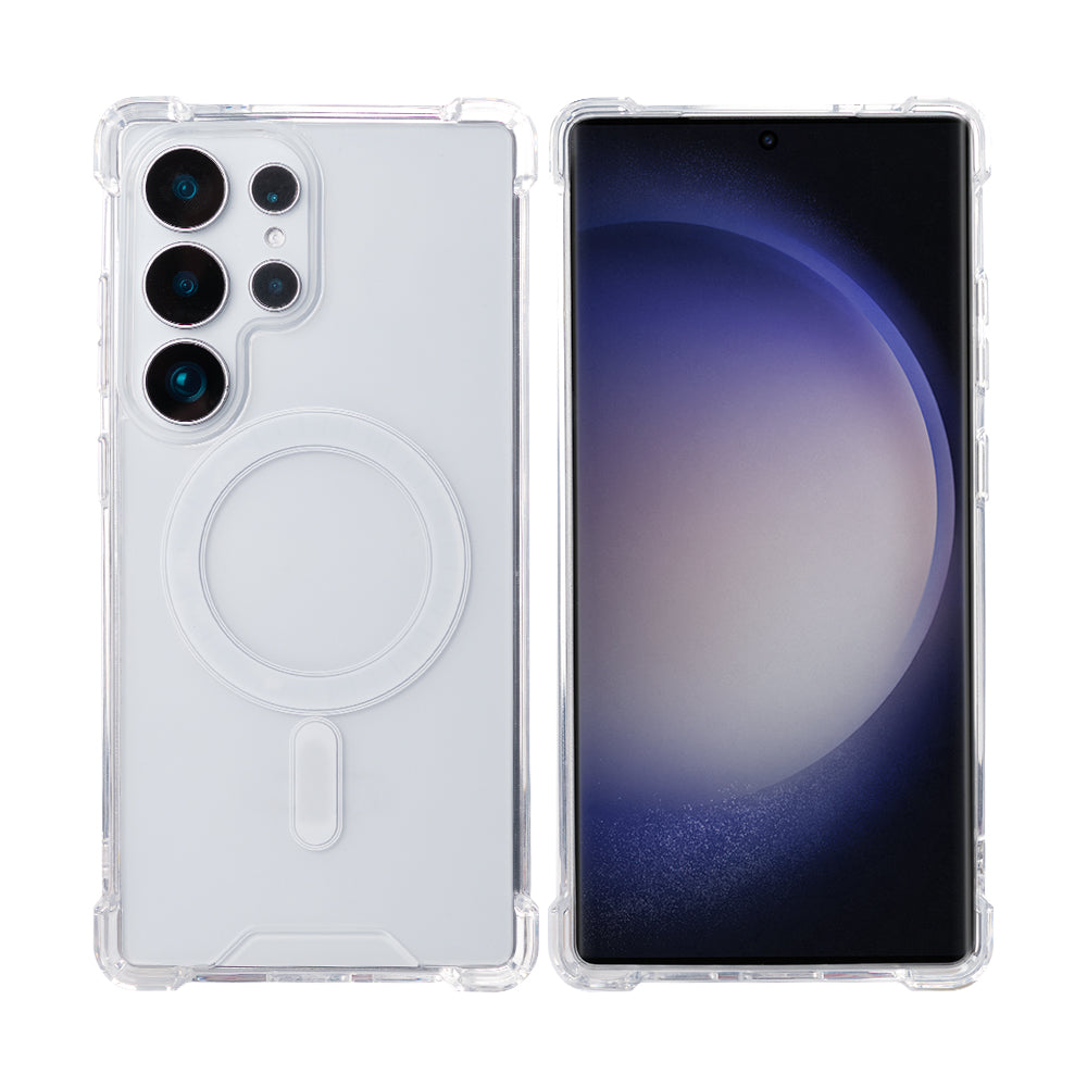 Rixus Anti-Burst Gehäuse mit MagSafe für Samsung Galaxy S25 Ultra Transparent