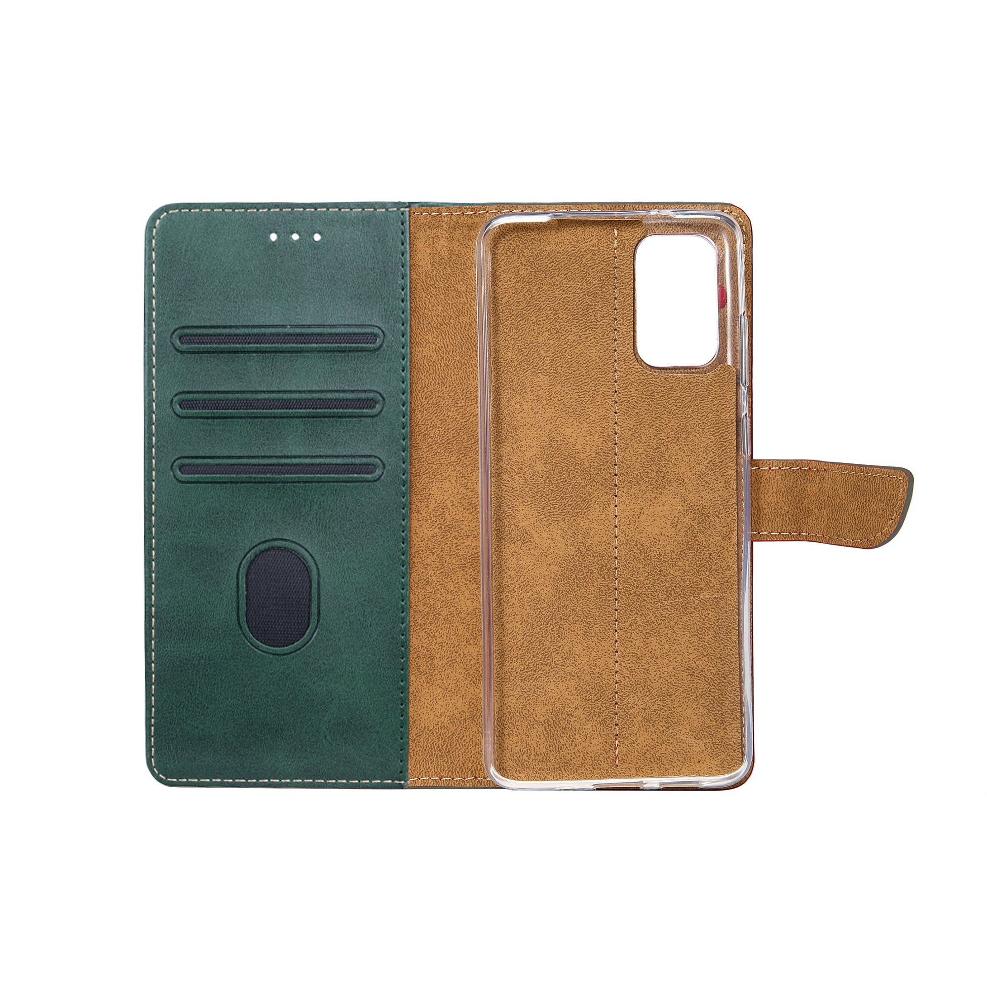 Rixus Bücherregal für Samsung Galaxy S22 5G Dunkelgrün