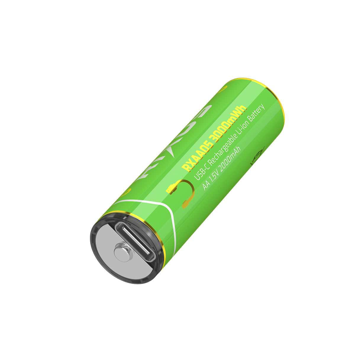 Rixus RXAA05 Wiederaufladbarer AA-Akku 3000mWh mit USB-C Kabel 4er-Pack