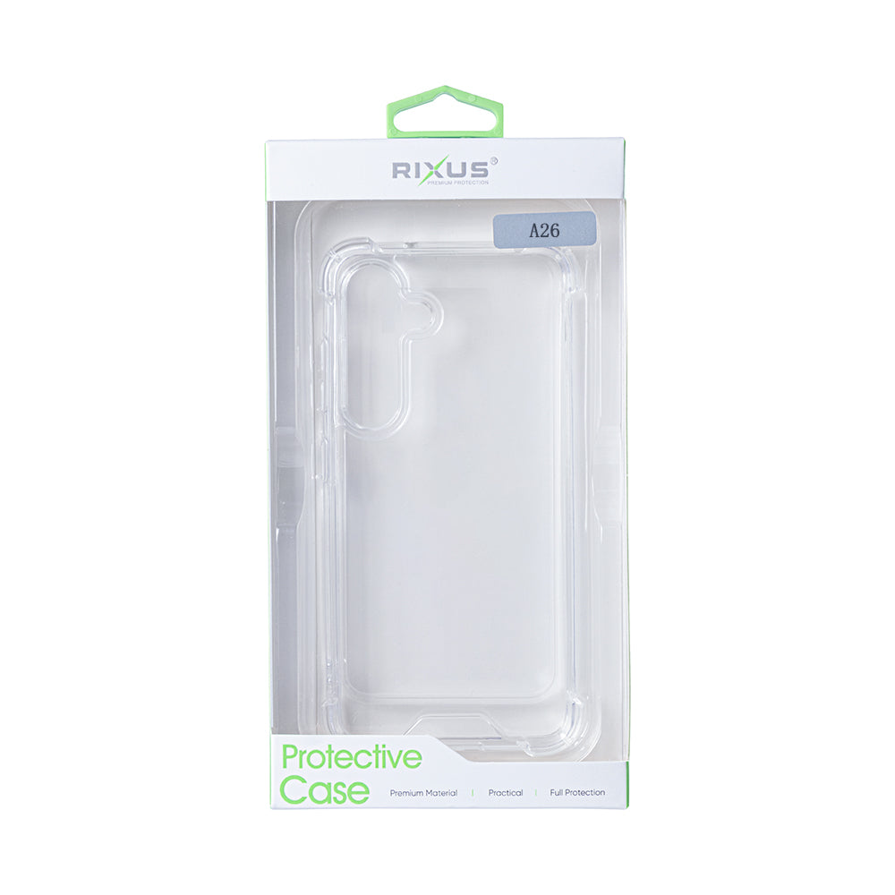 Rixus Anti-Burst Gehäuse für Samsung Galaxy A26, A17 Transparent