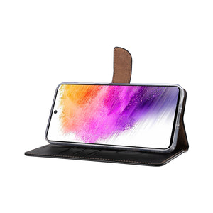 Rixus Bücherregal für Samsung Galaxy A56 Schwarz