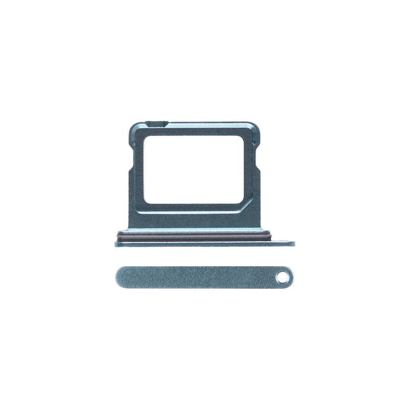 For Apple iPhone 16, 16 Plus Sim-Karten-Halter Teal Gezogen