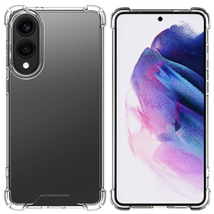 Rixus Anti-Burst Gehäuse für Samsung Galaxy S25 Edge Transparent