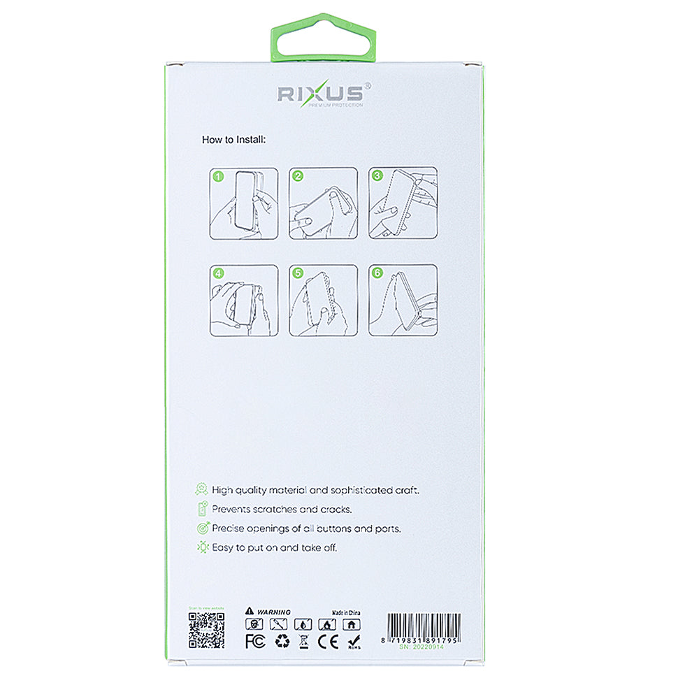 Rixus Anti-Burst Gehäuse für Samsung Galaxy S25 Edge Transparent