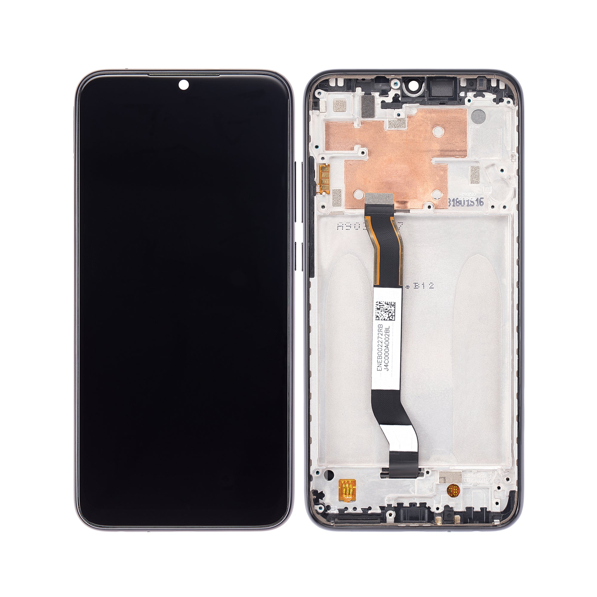 Xiaomi Redmi Note 8, Note 8 (2021) Display und Digitizer mit Rahmen Space Black OEM