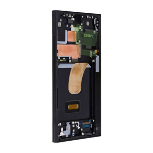 Samsung Galaxy S23 Ultra S918B Display und Digitizer mit Rahmen Phantom Schwarz Service Pack