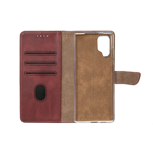 Rixus Bücherregal für Samsung Galaxy S24 Ultra 5G Dunkelrot