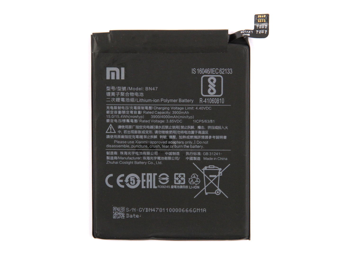 Xiaomi Mi A2 Lite, Redmi Note 6 Pro Akku BN47 OEM