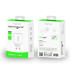 Rixus RX86A Adaptives Schnell-Ladegerät 25W