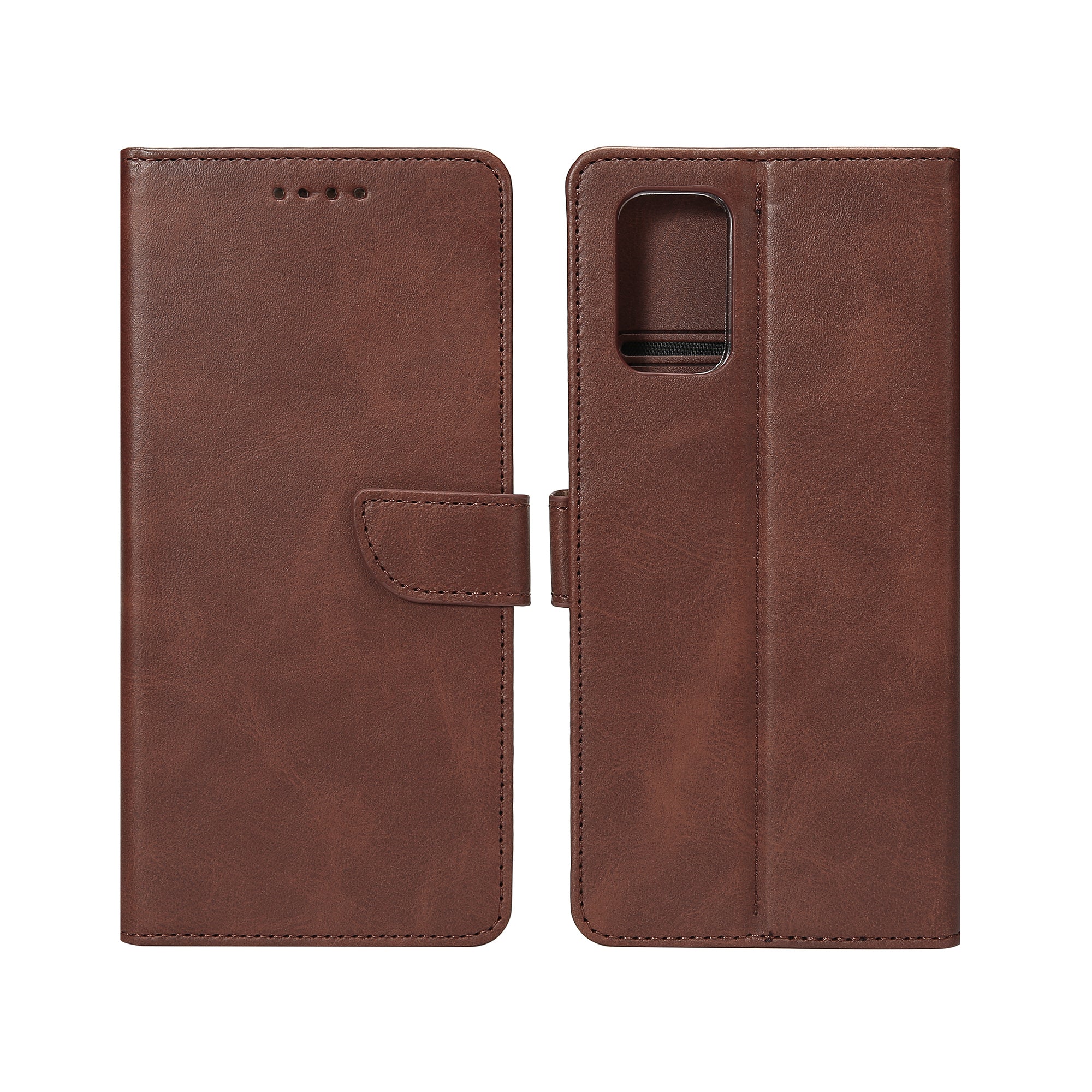 Rixus Bookcase For Samsung Galaxy A72 Brown