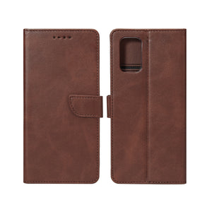 Rixus Bookcase For Samsung Galaxy A72 Brown