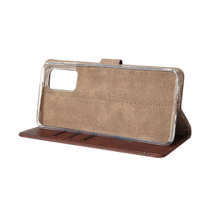 Rixus Bookcase For Samsung Galaxy A72 Brown
